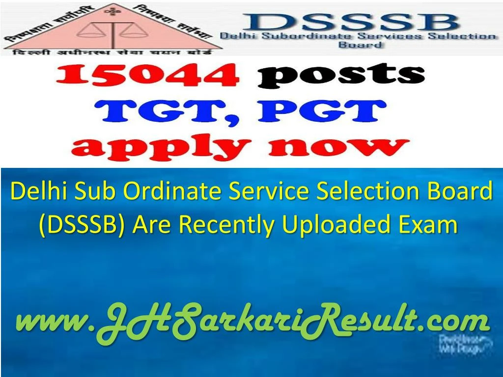 delhi sub ordinate service selection board dsssb