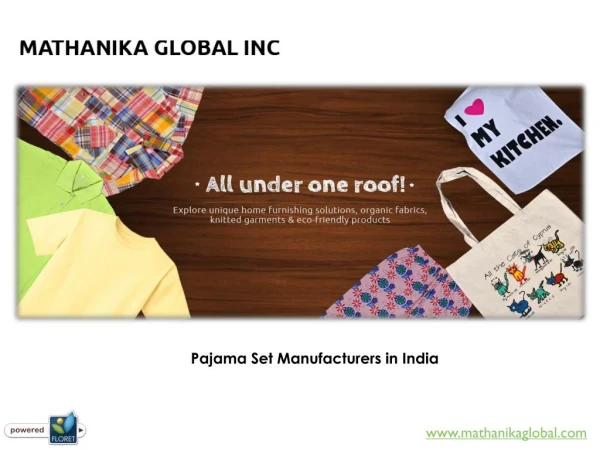 Pajama Set Manufacturers in India