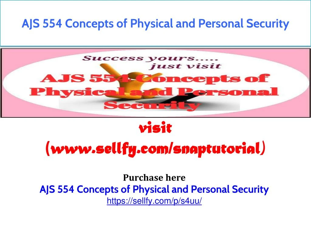 ajs 554 concepts of physical and personal security