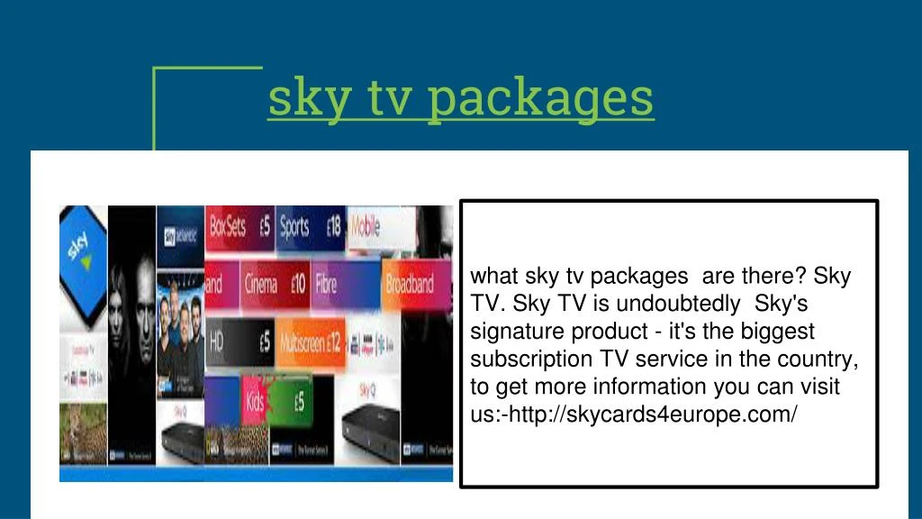sky tv packages