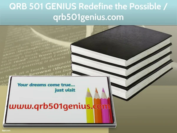 QRB 501 GENIUS Redefine the Possible / qrb501genius.com
