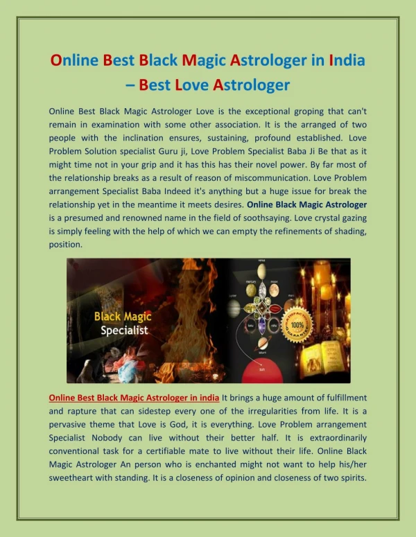 Online best black magic astrologer in india