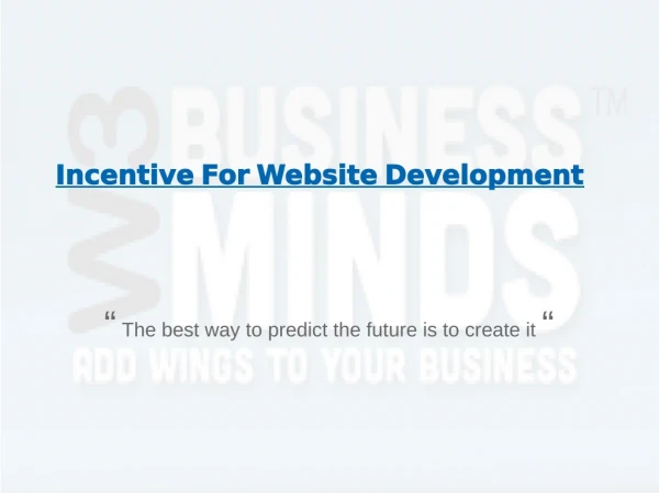 Incentive For Website Development