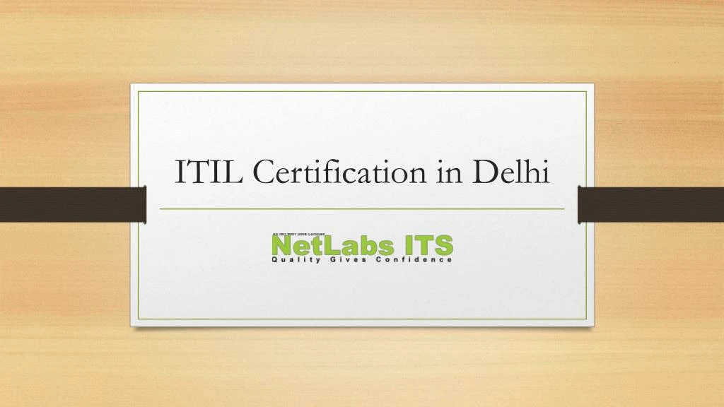 itil certification in delhi