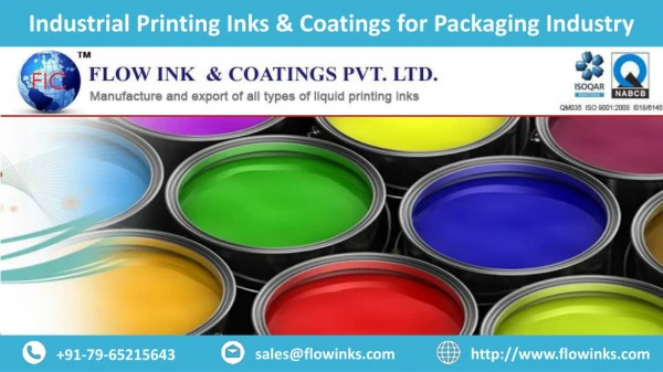 Industrial Printing Inks & Coatings for Packaging Industry