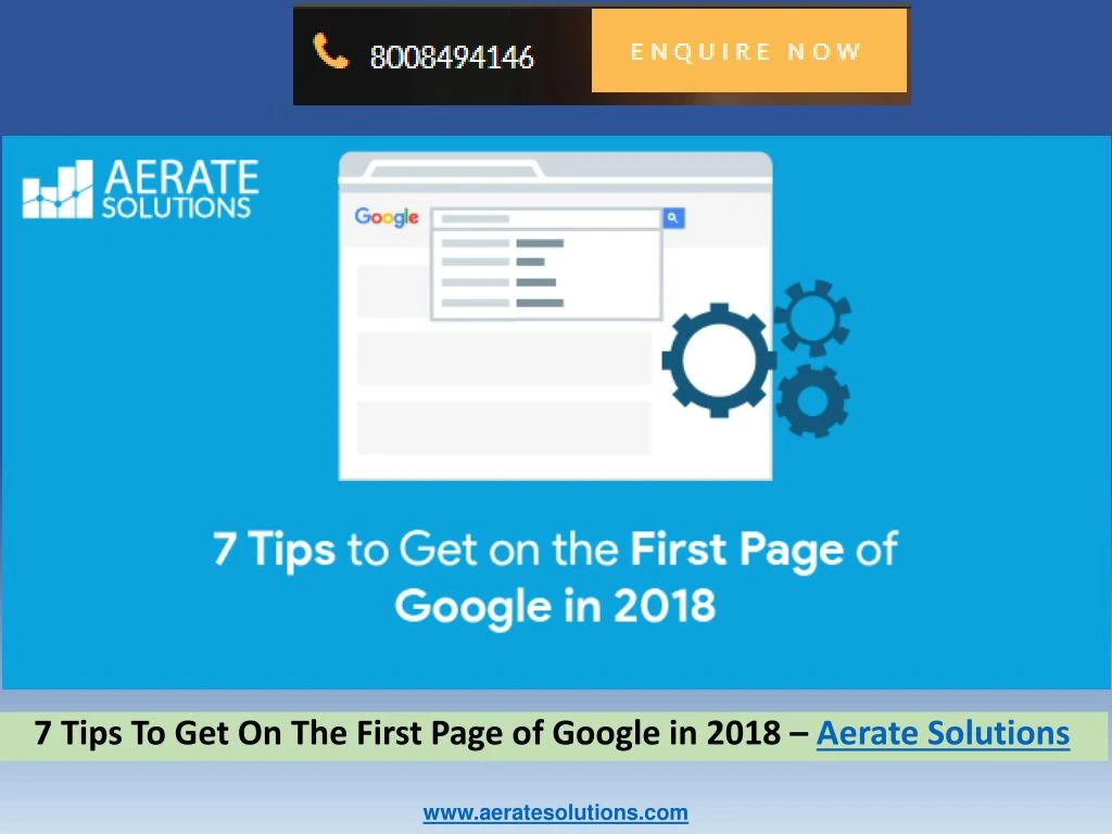 7 tips to get on the first page of google in 2018 aerate solutions