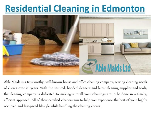 Residential Cleaning in Edmonton
