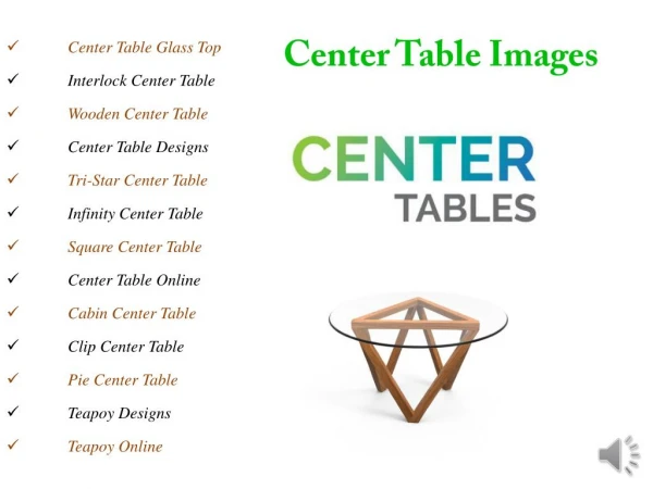 Center Table Images