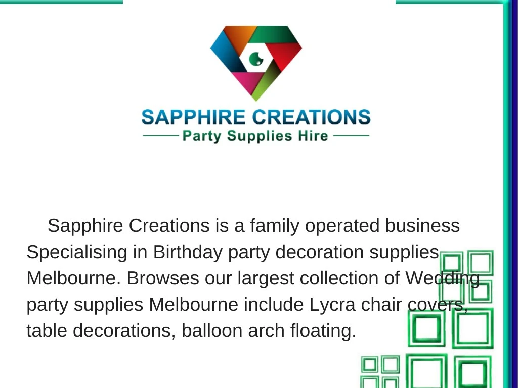 sapphire creations is a family operated business