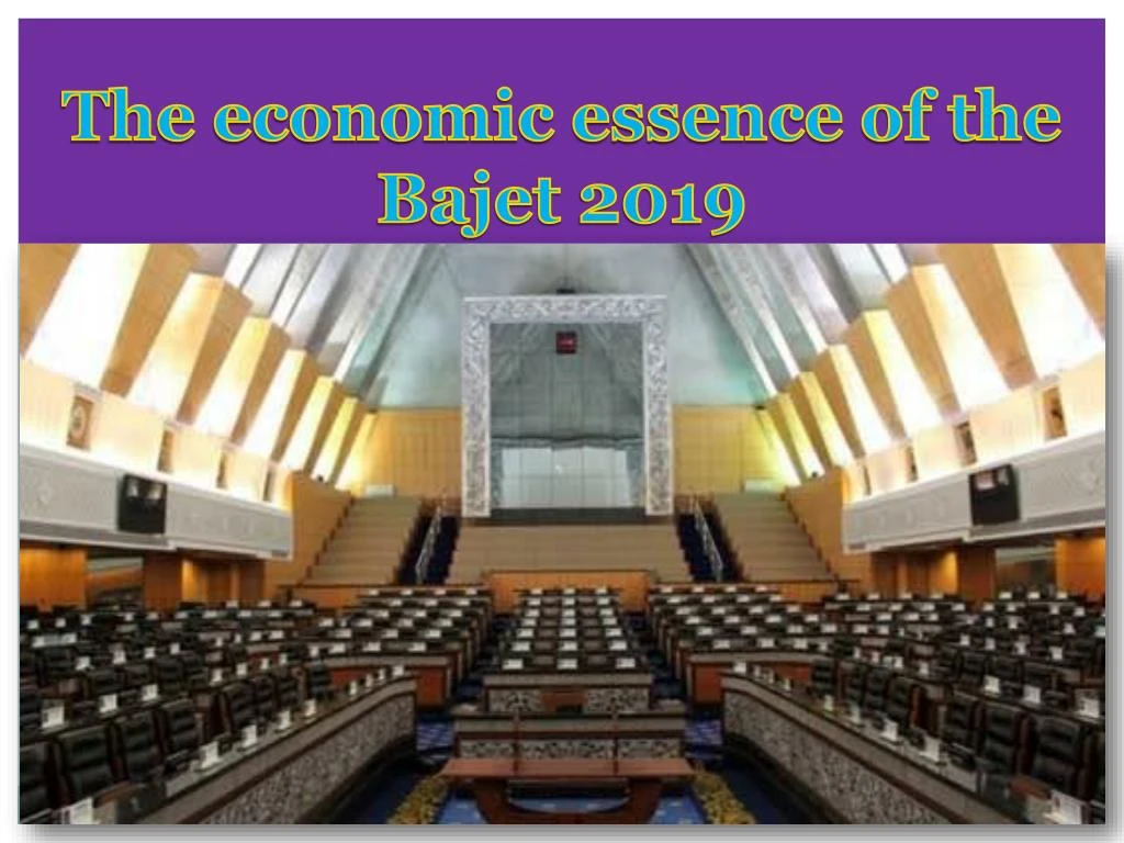 the economic essence of the bajet 2019