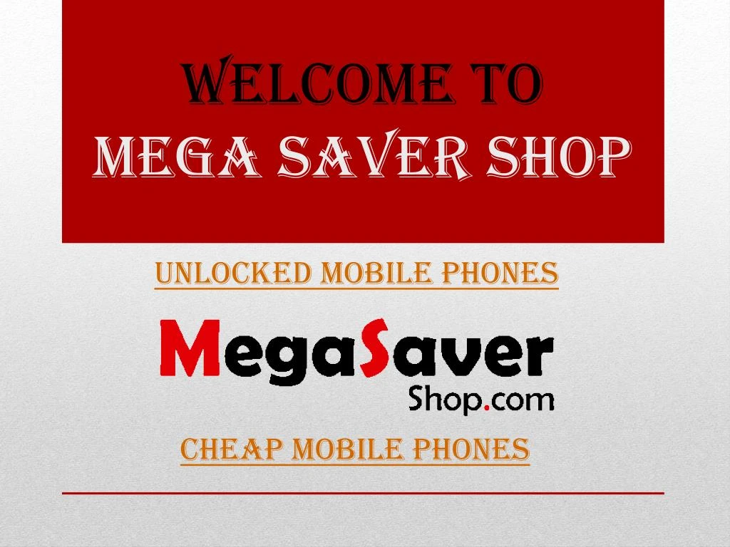 welcome to mega saver shop