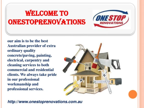 Welcome to onestoprenovations