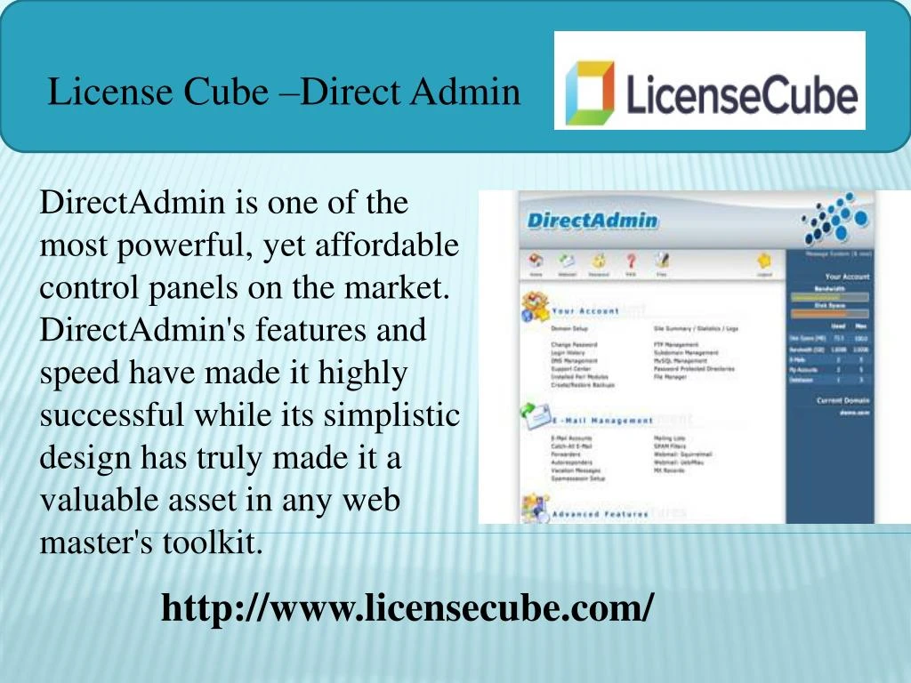 license cube directadmin