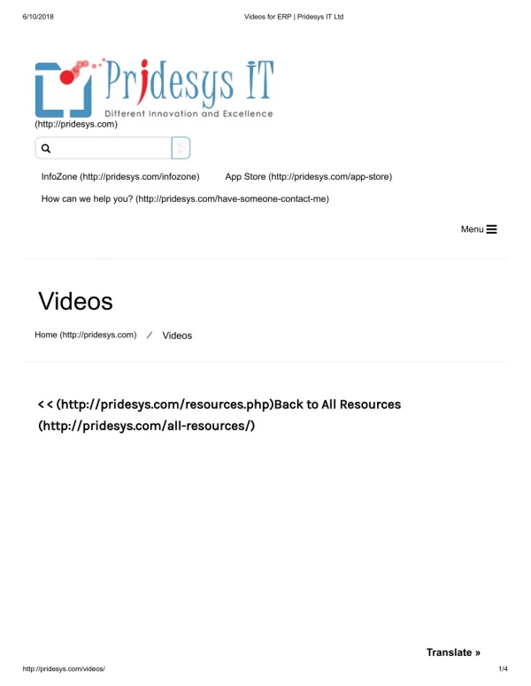 Videos for ERP | Pridesys IT Ltd
