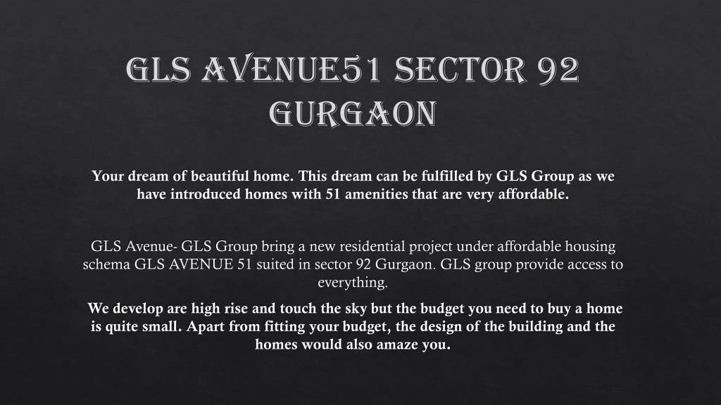gls avenue51 sector 92 gurgaon