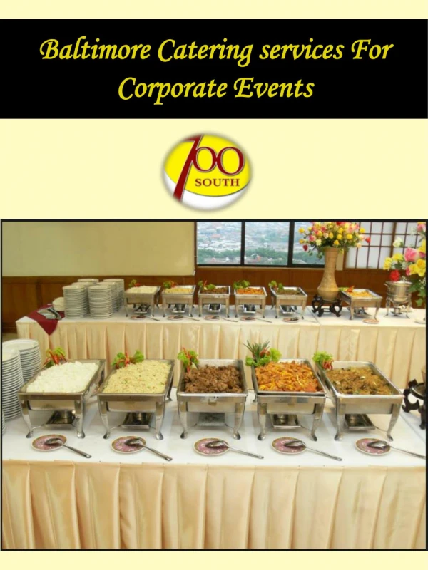 Baltimore Catering services For Corporate Events