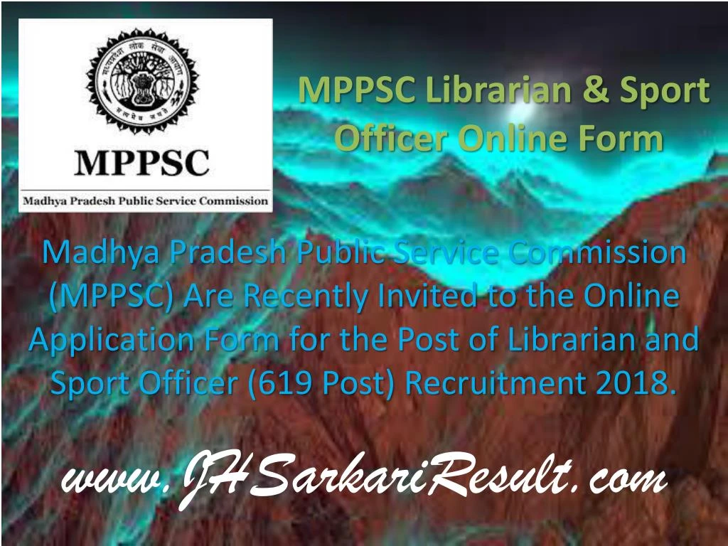 mppsc librarian sport officer online form
