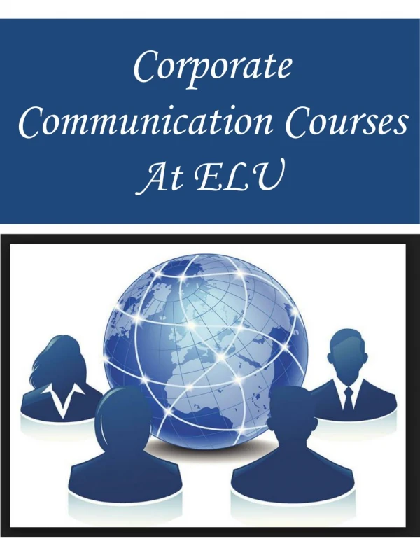 Corporate Communication Courses At ELU