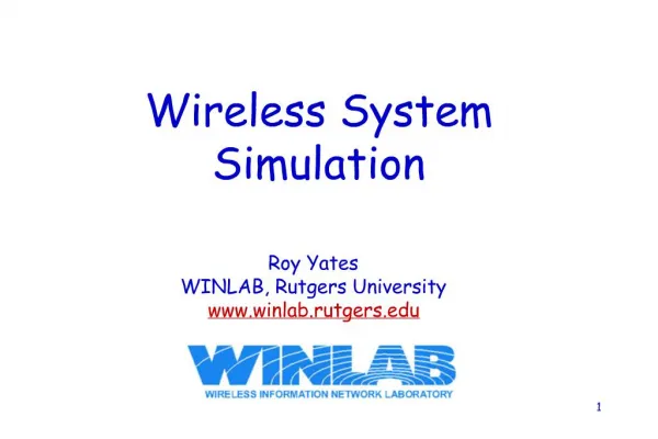 Wireless System Simulation