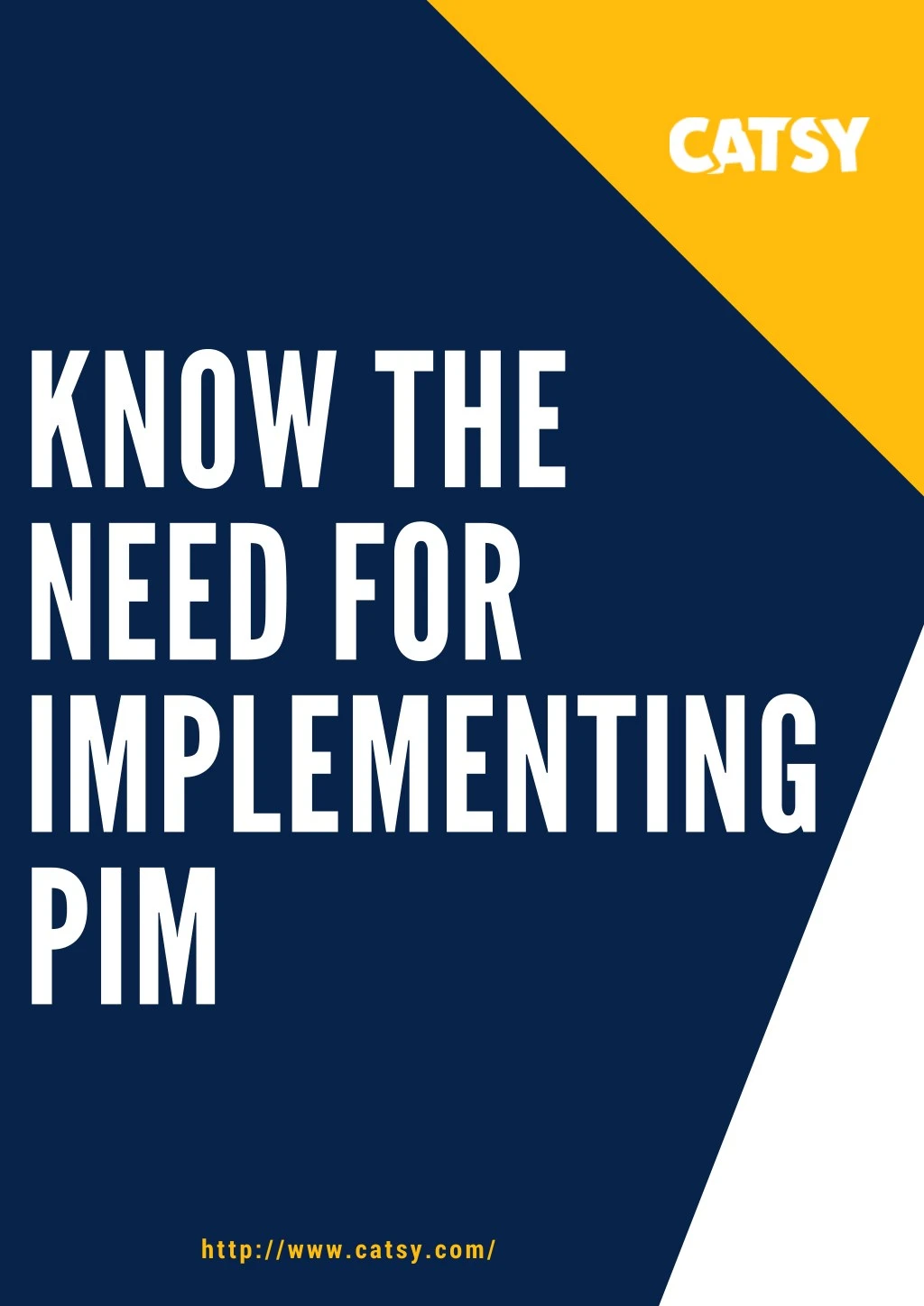 know the need for implementing pim