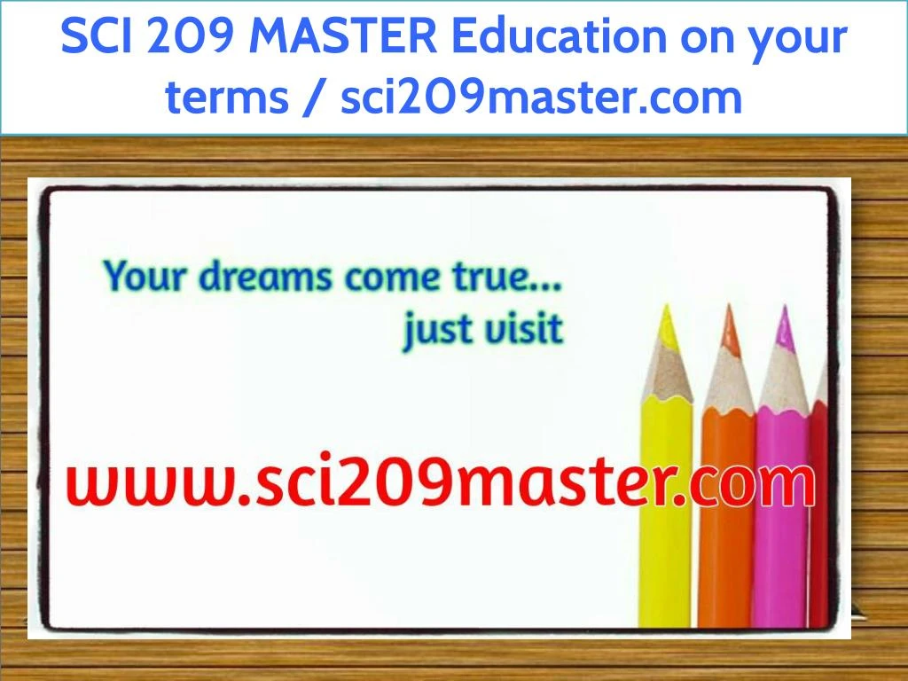 sci 209 master education on your terms