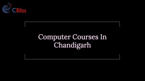Computer Courses In Chandigarh