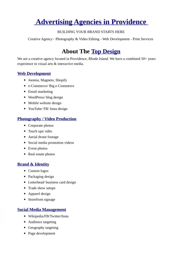 advertising agencies in providence