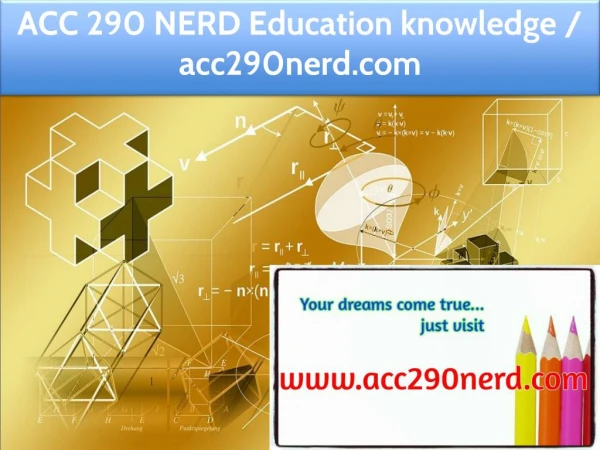 ACC 290 NERD Education knowledge / acc290nerd.com