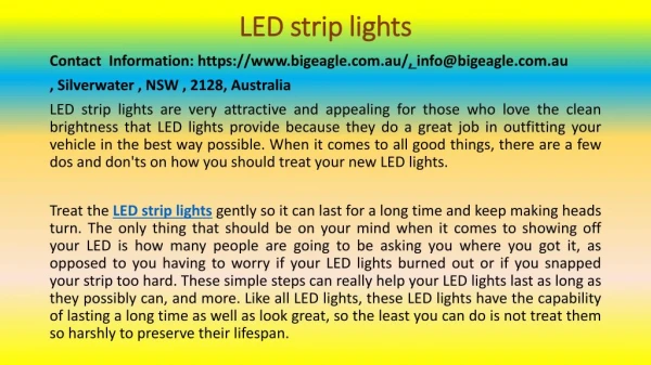 LED Strip Lights: Dos and Don'ts