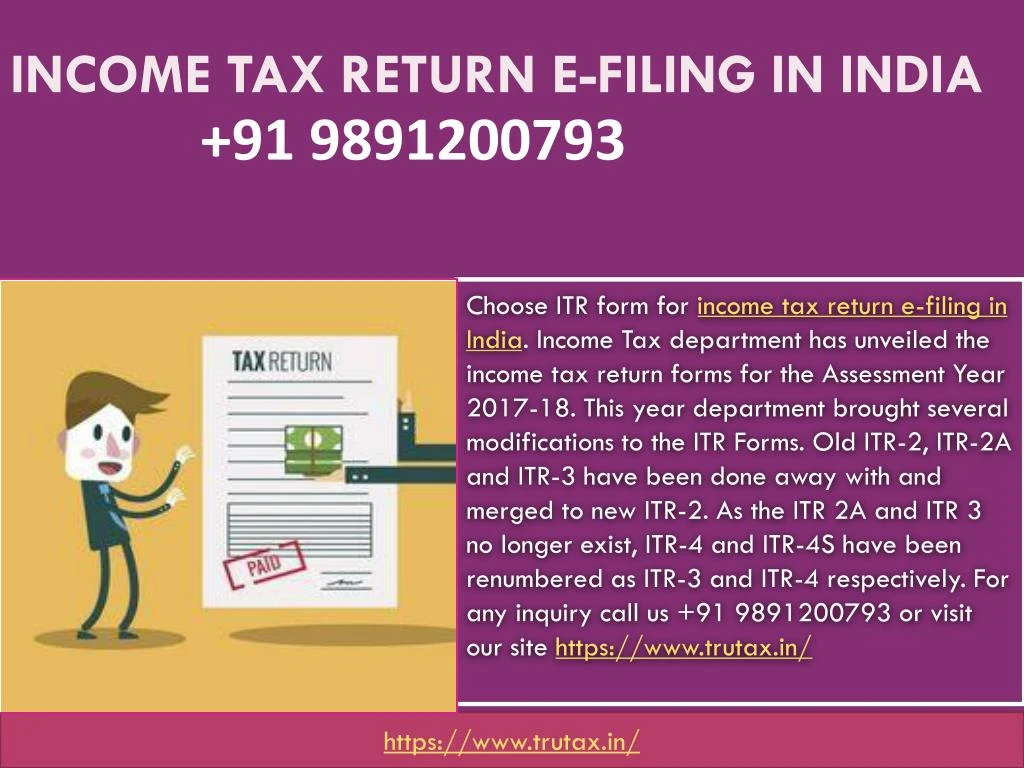 income tax return e filing in india