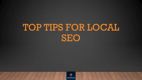 Top Tips For Local Seo