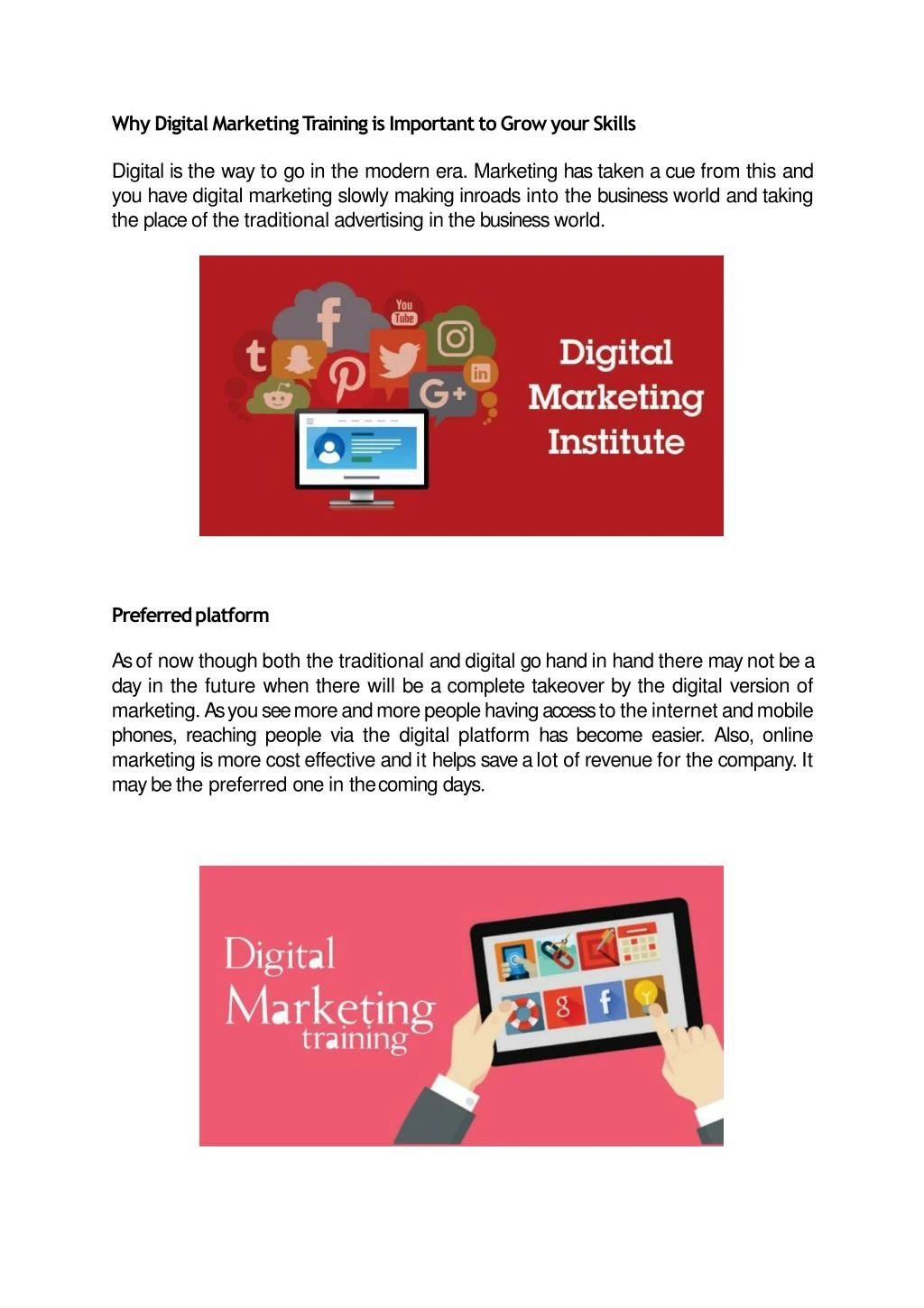 why digital marketing training is important