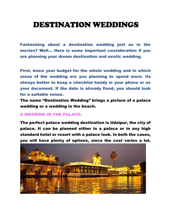Destination wedding in Chennai