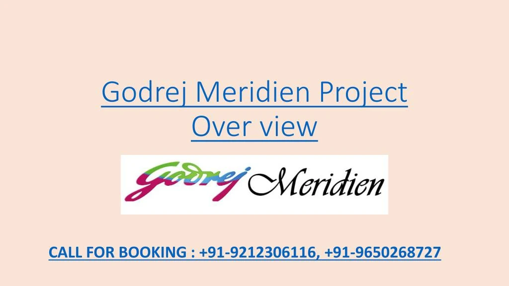 godrej meridien project over view