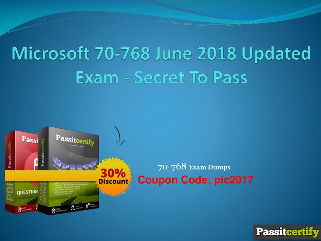 microsoft 70 768 june 2018 updated exam secret to pass