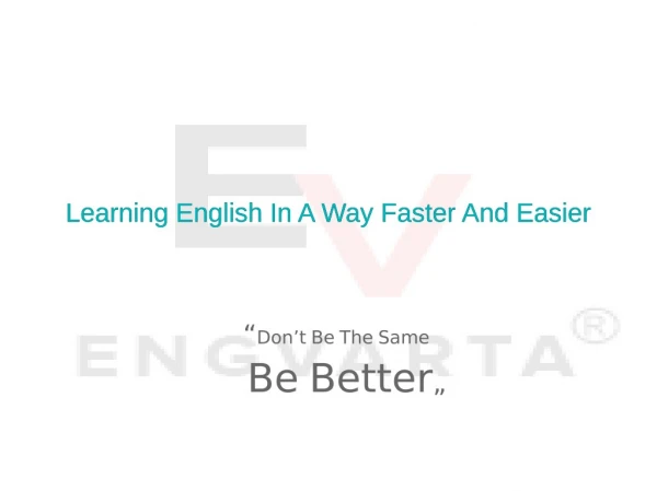 Learning English In A Way Faster And Easier