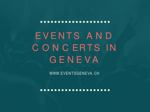 Event Geneva | Concert Geneve | Agenda Geneve | Grand Theatre Geneve