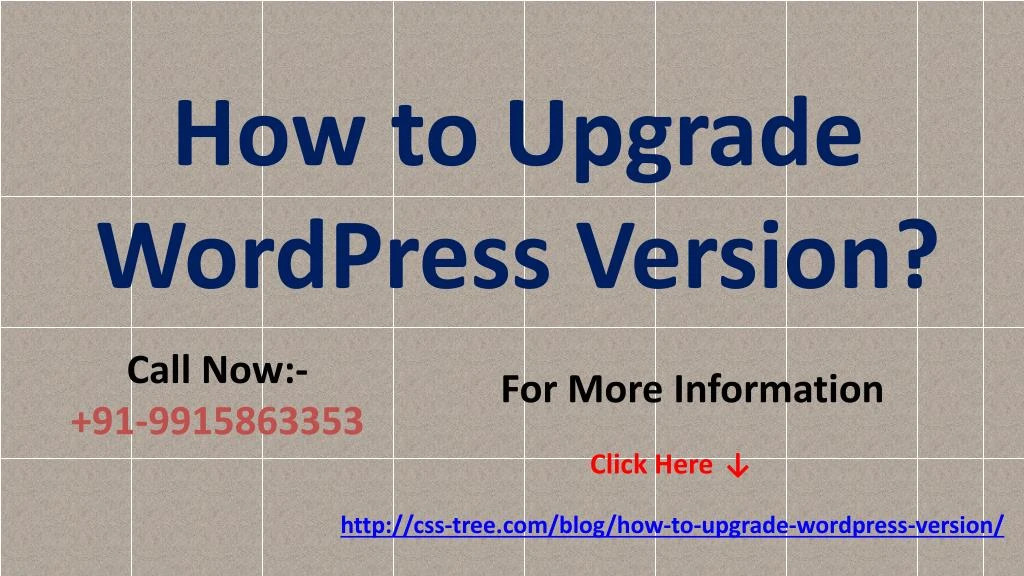 how to upgrade wordpress version