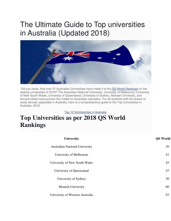 A Guide to studying MS in Australia for Indian Students