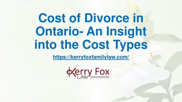 Cost of Divorce in Ontario- An Insight into the Cost Types