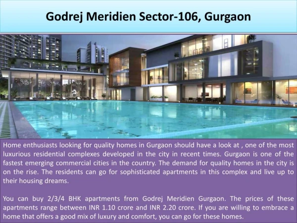 Godrej Meridien Sector-106, Gurgaon