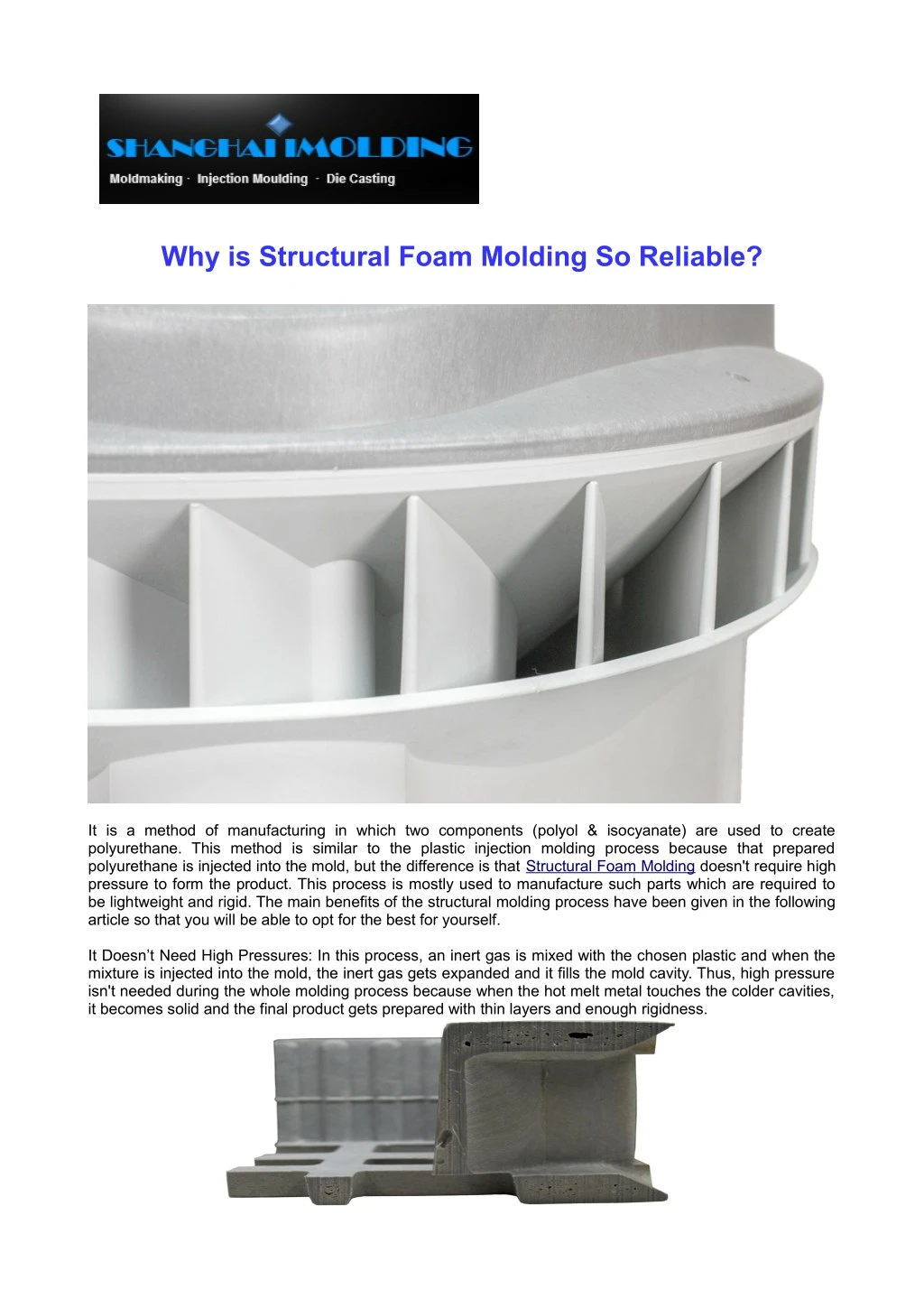 why is structural foam molding so reliable