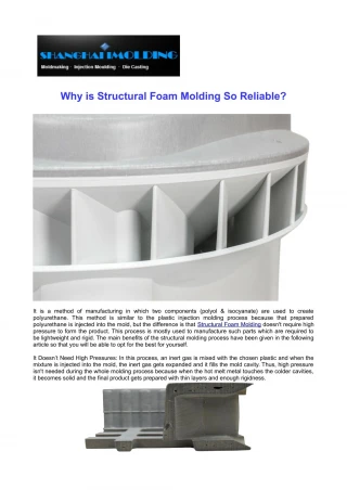 Why is Structural Foam Molding So Reliable? - slide 1