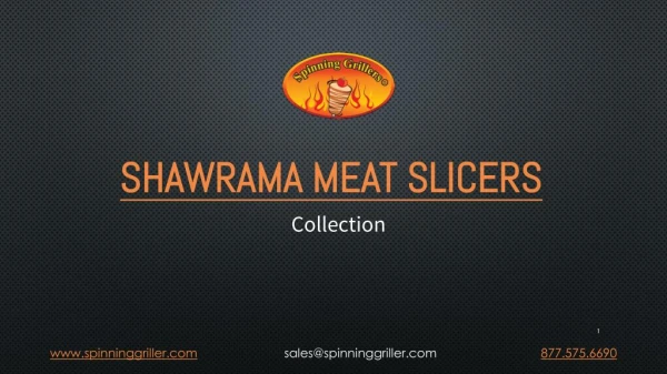 Shawarma Meat Slicers By Spinning Grillers
