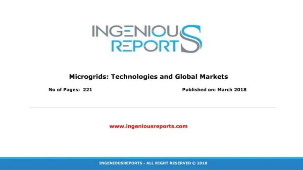 Microgrid Market: Global Industry Analysis and Opportunity Assessment