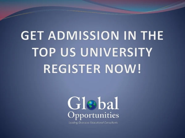 GET ADMISSION IN THE TOP US UNIVERSITY