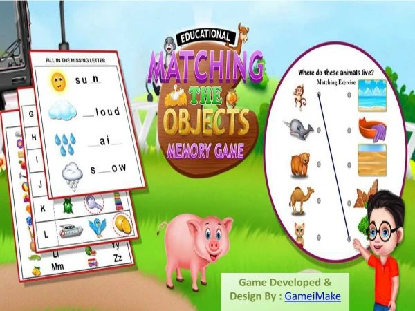 Educational Matching the Objects - Memory Game