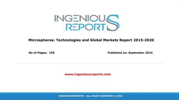 Global Microspheres Market Analysis & Trends 2018