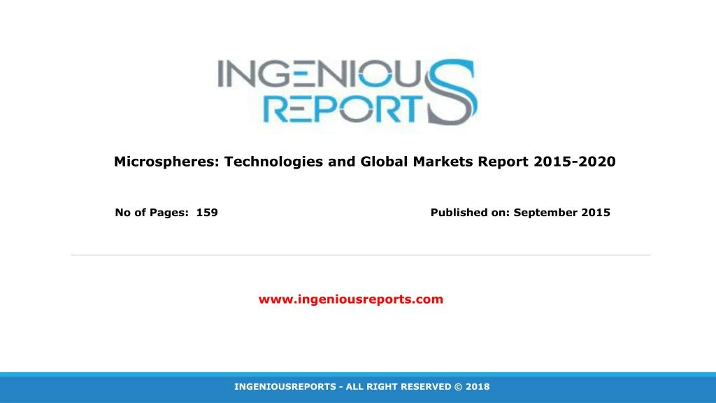 microspheres technologies and global markets