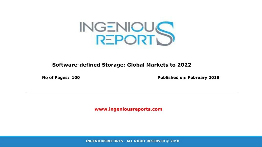 software defined storage global markets to 2022